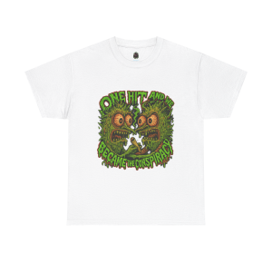 One Hit and We Became the Conspiracy – Trippy Weed Monster T-Shirt